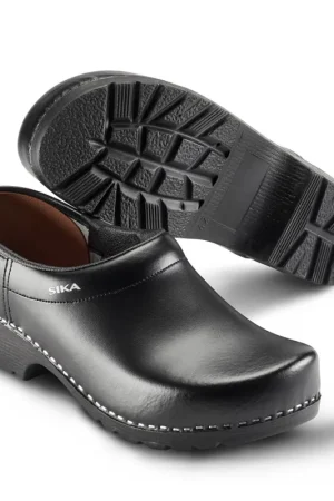 Superprijs | Sika 124 Traditional schoenklompen met pu zool, zwart, maat 43