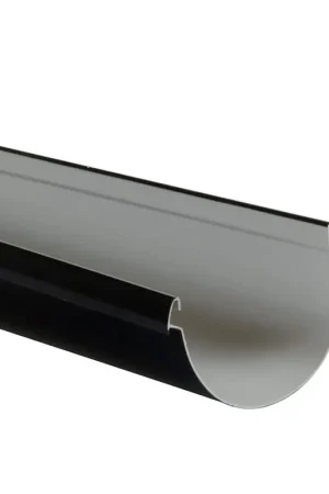 Op voorraad - Nicoll Techtan Vodalis mastgoot, pvc, zwart, RAL 9011, 140 mm, l = 4 m