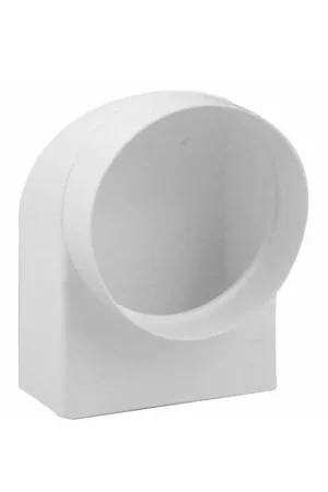 Beste prijs - Nedco overgangsstuk 90° voor keukenventilatie, pvc, mof x spie, haaks, Ø 100 mm / 110 x 54 mm
