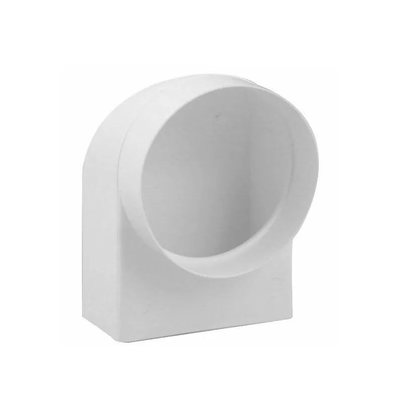 Beste prijs - Nedco overgangsstuk 90° voor keukenventilatie, pvc, mof x spie, haaks, Ø 100 mm / 110 x 54 mm