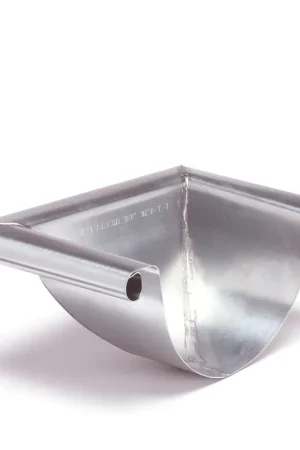 Speciale deal - NTZ kopschot voor mastgoot, zink, links/rechts, model M37, 170 mm