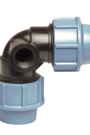 Unidelta knie 90°, met extra aansluiting, pp, 2x klem / 1x binnendraad, 25 mm x ½" - Professionele kwaliteit