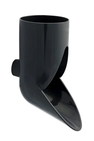 Direct kopen | Nicoll Techtan hwa uitloop, pvc, gebogen, zwart, RAL 9011, 80 mm