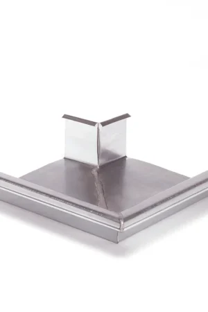 Veilig betalen | NTZ buitenhoek voor bakgoot 90°, zink, model B44, 210 mm, 300 x 300 mm