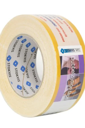 Stokvis pp dubbelzijdig tape, type 560721 WH, b = 50 mm, l = 25 m, wit | Extra korting