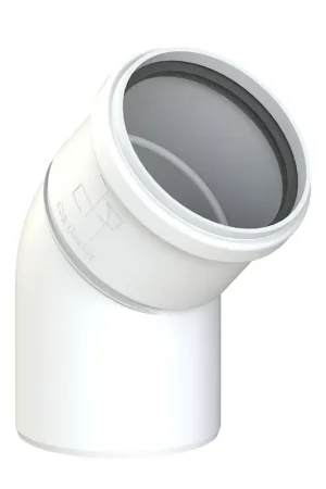 Bestel vandaag | CoxDENS PPs rookgas/lucht afvoerbocht, enkelwandig, 80 mm, 45°, wit