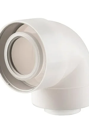 Bespaar meer | Ubbink UbiFit bocht 87°, concentrisch, met push-fit, pp, wit, 60/100 mm