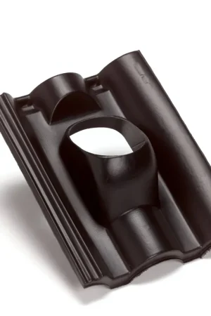 Ubbink dakdoorvoerpan, Neroma, kunststof, 131 mm, 1-pans, zwart, dakhelling 25 - 45° - Net gelanceerd