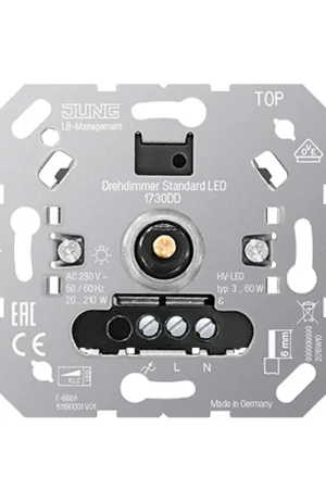 Jung led draaidimmer met drukwisselschakelaar, inbouw, standaard, maximaal 60 W led - Aanrader