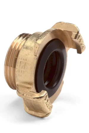 Premium | Geka Plus koppeling met buitendraad, messing, 1"