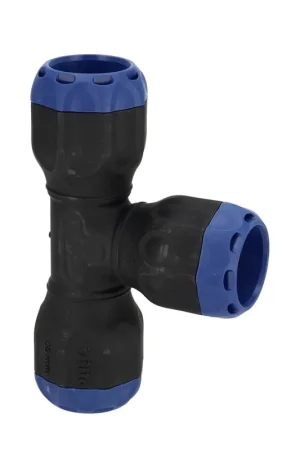 Isiflo Sprint T-stuk 90°, type 125, pe, 3x klem, Kiwa, 40 x 40 x 40 mm | Hoog gewaardeerd