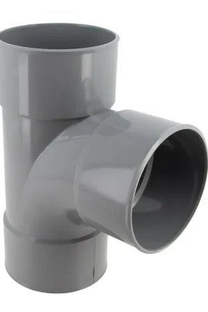 Speciale aanbieding - Nicoll T-stuk 88°, pvc, 3x inwendig lijm, grijs, KOMO, 110 mm