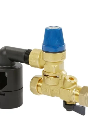 Nog enkele stuks | Caleffi inlaatcombinatie, type 528, 15 mm, 8 bar