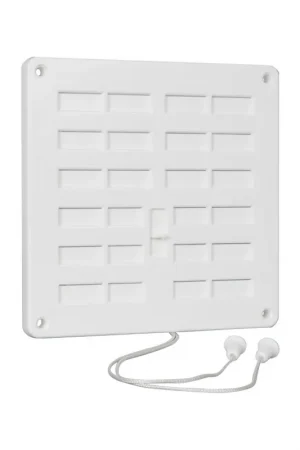 Aanrader | Nedco schuifrooster met trekkoord, ps, 160 x 160 mm, wit