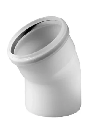 Nieuw in de shop - Ubbink bocht 45°, pp, transparant, 100 mm