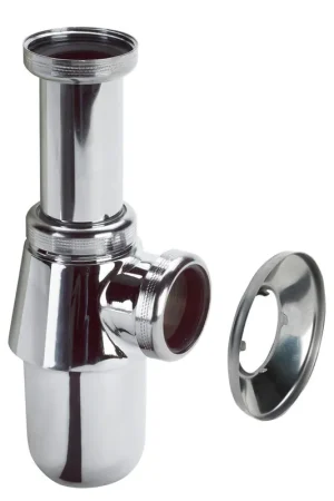 Viega bekersifon, type 5753.0, exclusief muurbuis, messing verchroomd, 1¼" x 32 mm | Actie loopt bijna af