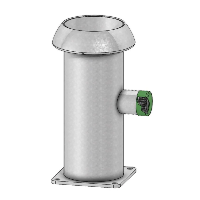 Extra voordeel - Dallai V-deel + buis + uitloop x vierkantflens, type C, 159 mm x 2" x 150 mm