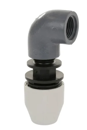 BD Fast persslang koppeling 90°, Compact, pp, 10 bar, klem x binnendraad, 13 mm x ½" - Opruiming