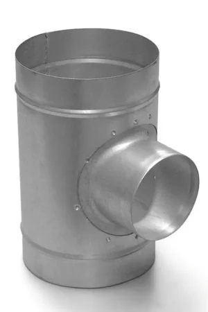 Spiraliet verloop T-stuk 90°, 3x verjongd spie, 150 x 125 x 150 mm - Beste prijs