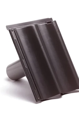 Ubbink rioolontluchtingspan, voor hellend dak 5 - 55°, Verholen Sneldek, 1-pans, pe, grijs - Opruiming