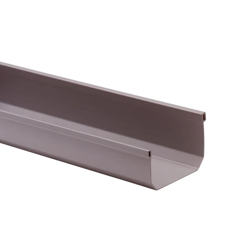 Op = op | S-lon Mini bakgoot, pvc, 95 mm, grijs, l = 4 m