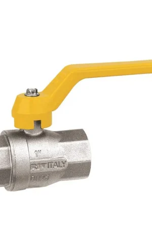 RIV kogelkraan, gas, messing verchroomd, type 7160, 2x binnendraad, volle doorlaat, ½" | Aanbieding