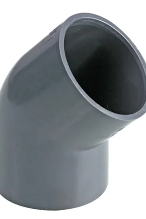 Pimtas knie 45°, pvc, 2x inwendig lijm, 16 bar, 200 mm - Nog maar een paar beschikbaar