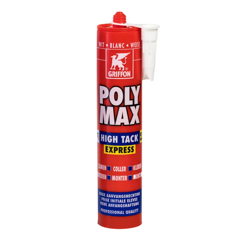 Griffon Poly Max montagelijm, High Tack Express, wit, koker à 435 gram | Premiumkwaliteit