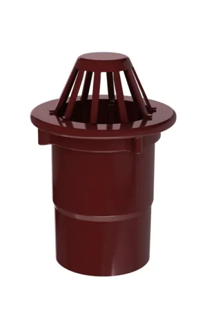 S-lon gootuitloop voor bakgoot, pvc, met wartel en bladvanger, tbv type 140, uitl. 70 - 80 mm, bruin | Veilig betalen