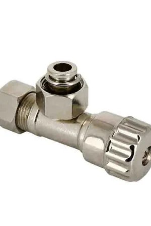 Bonfix hoekstopkraan, messing verchroomd, knel x binnendraad, 12 mm x 3/8" - Expreslevering