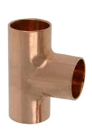 Bonfix soldeer T-stuk 90°, roodkoper, 3x inwendig capillair, Kiwa, Gastec QA, 22 x 22 x 22 mm | Verlaagde prijs
