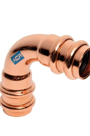 Direct kopen | Sanha ACR Copper Press bocht 90°, koper, 2x pers, ¼", zak à 5 stuks