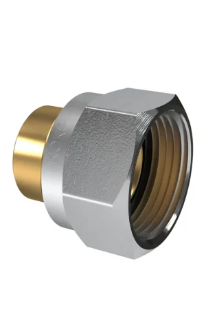 Bonfix 2-delige schroefkoppeling, verchroomd, wartelmoer x inwendig capillair, M24 x 15 mm | Alleen deze week