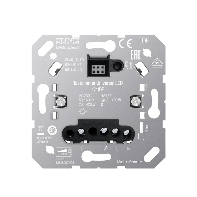 Jung led tastdimmer, universeel, 20 - 420 VA - Premiumkwaliteit