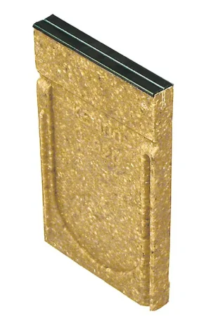Zeer goed beoordeeld | Anrin eindstuk, type KE-100, polymeerbeton, zwarte rand, 13,6 x 25 cm