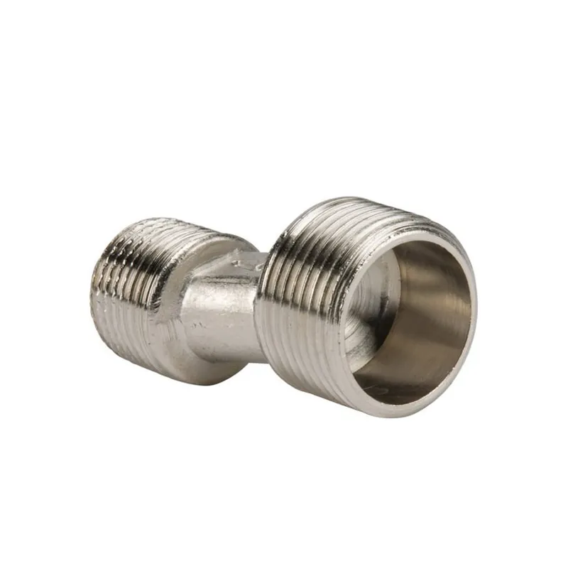 Prijs verlaagd - Bonfix S-koppeling, sprong 11,5 mm, messing vernikkeld, ¾" x ½"