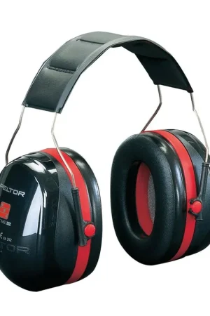 3M oorkappen, Peltor Optime III, SNR 35 dB, zwart/rood | Premium