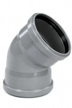 Funke bocht 45°, pvc, 2x manchet, grijs, KOMO, SN4/SN8, 110 mm | Shop nu