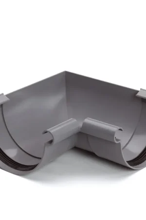 S-lon binnenhoekstuk voor mastgoot, pvc, klem, grijs, 125 mm | Koopje