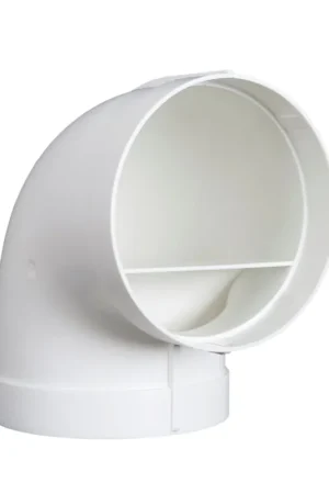 Direct kopen | Nedco bocht 90° voor keukenventilatie, pvc, type Eco+, mof x spie, Ø 125 mm