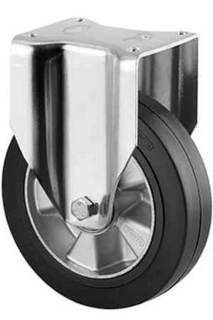 TENTE bokwiel, staal, elastisch rubberband, plaatbevestiging, 125 mm, type 4688iep125p63, zwart | Aanbieding