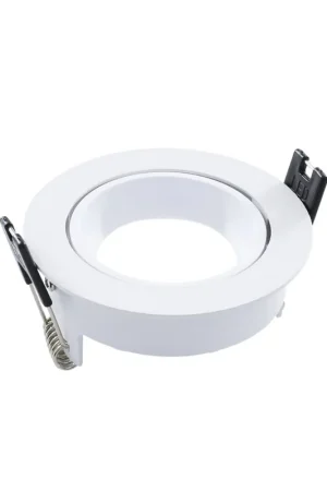 Adurolight® inbouwarmatuur, Mona, kantelbaar, wit, witte reflector, 80 mm, excl. spot - Topkwaliteit