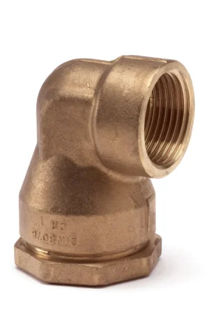 Isiflo knie 90°, type 122, messing, klem x binnendraad, Kiwa, 32 mm x 1" - Trending