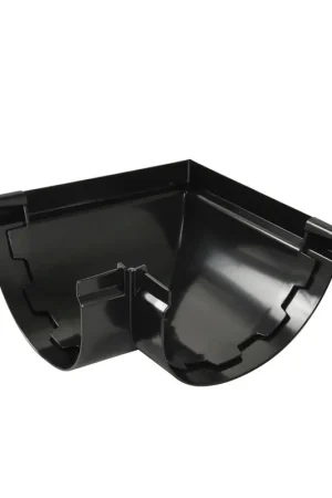 Bestelbaar - Nicoll Techtan Vodalis buitenhoekstuk voor mastgoot, 90°, pvc, zwart, RAL 9011, 140 mm