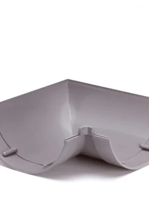 S-lon hoekstuk voor mastgoot, pvc, 4", grijs | Speciale aanbieding