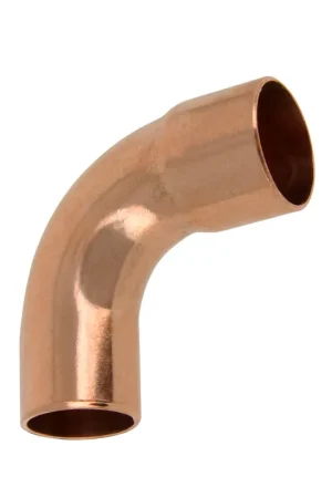 Bonfix bocht 90°, roodkoper, steek x inwendig capillair, Kiwa, Gastec QA, 15 mm | Eenvoudig retourneren