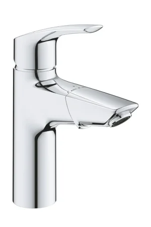 Veilige betaling | Grohe wastafelmengkraan, serie Eurosmart, hendel, midden model, chroom, 3/8", uittrekbaar