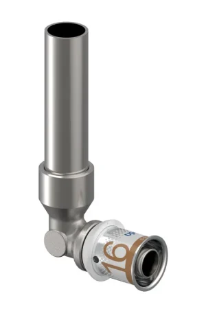 Uponor overgangsknie 90°, S-Press Plus, vertind, spie x pers, Kiwa, 15 (cu) x 16 mm, l = 150 mm - Dagdeal