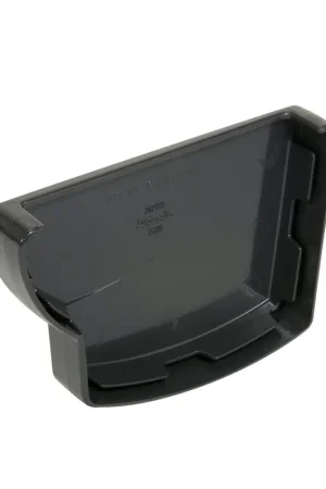 Scherpe prijs | Nicoll Techtan Ovation eindstuk voor bakgoot, pvc, links, antraciet, RAL 7016, 125 mm