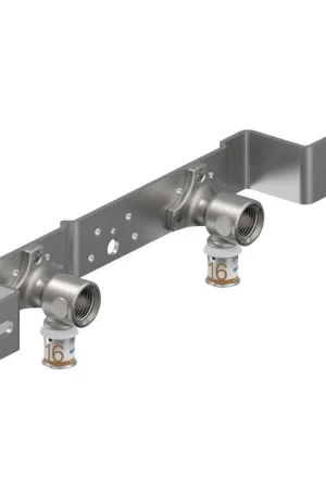 Uponor montagebeugel, S-Press Plus, messing vertind, pers x binnendraad, Kiwa, 16 mm x ½", 150 mm - Premium
